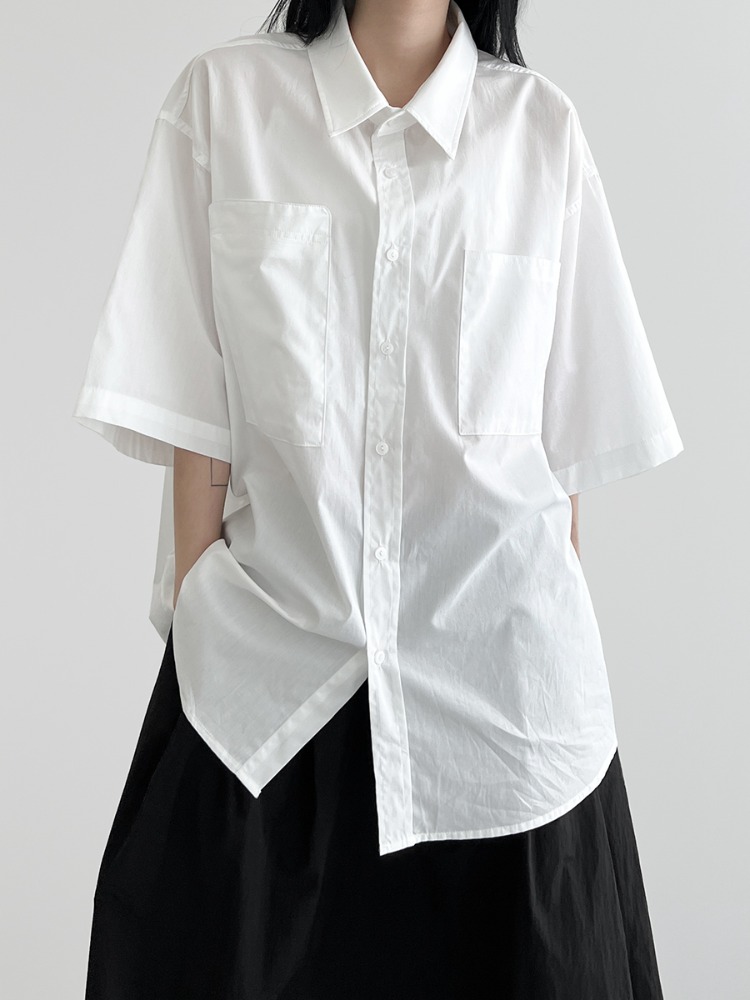 모드 언발포켓 셔츠 (2color)